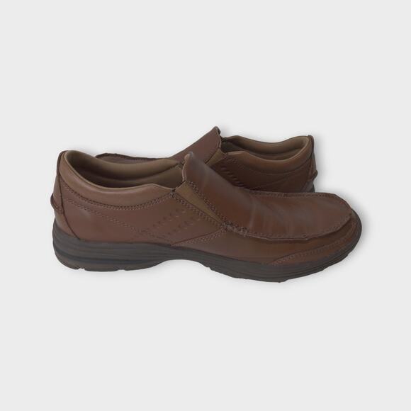 Mens Skechers Classic Fit Air Cooled Memory Foam Brown Slip Ons Size 8.5 - Picture 9 of 11